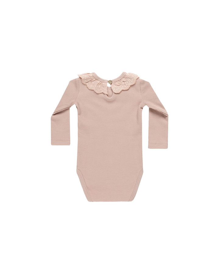 Quincy Mae Baby Girl Ruffle Collar Bodysuit  QM510RUMZ   Blush