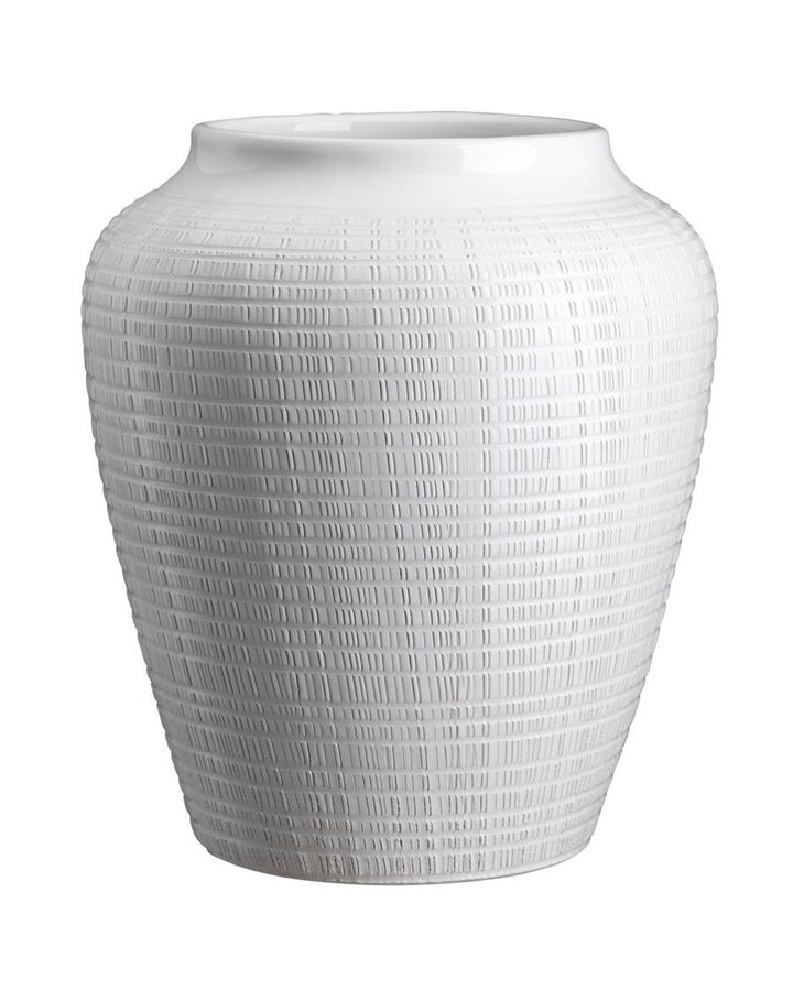 Bergs' Potter Willow Glazed Pot - White