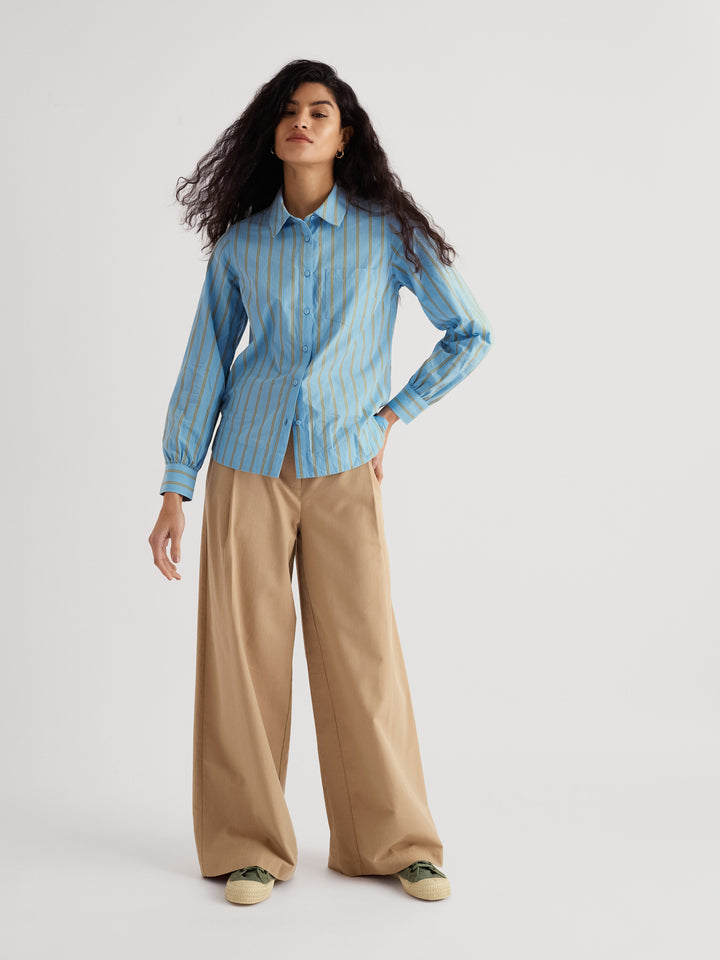 Seasalt Isla Semi-Fitted Shirt  -  Lynher Waterfall