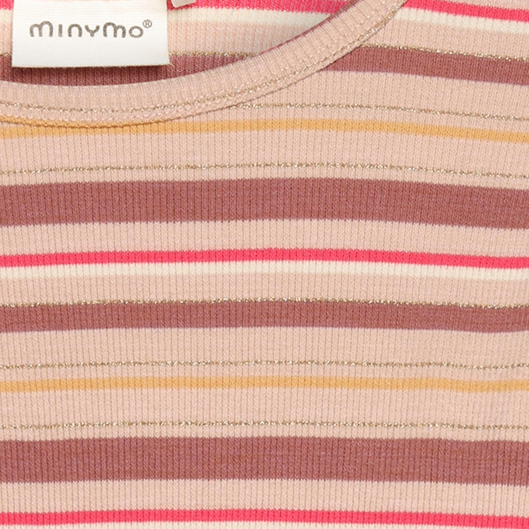 Minymo Girls Long Sleeve Ribbed Tee   124401-5000