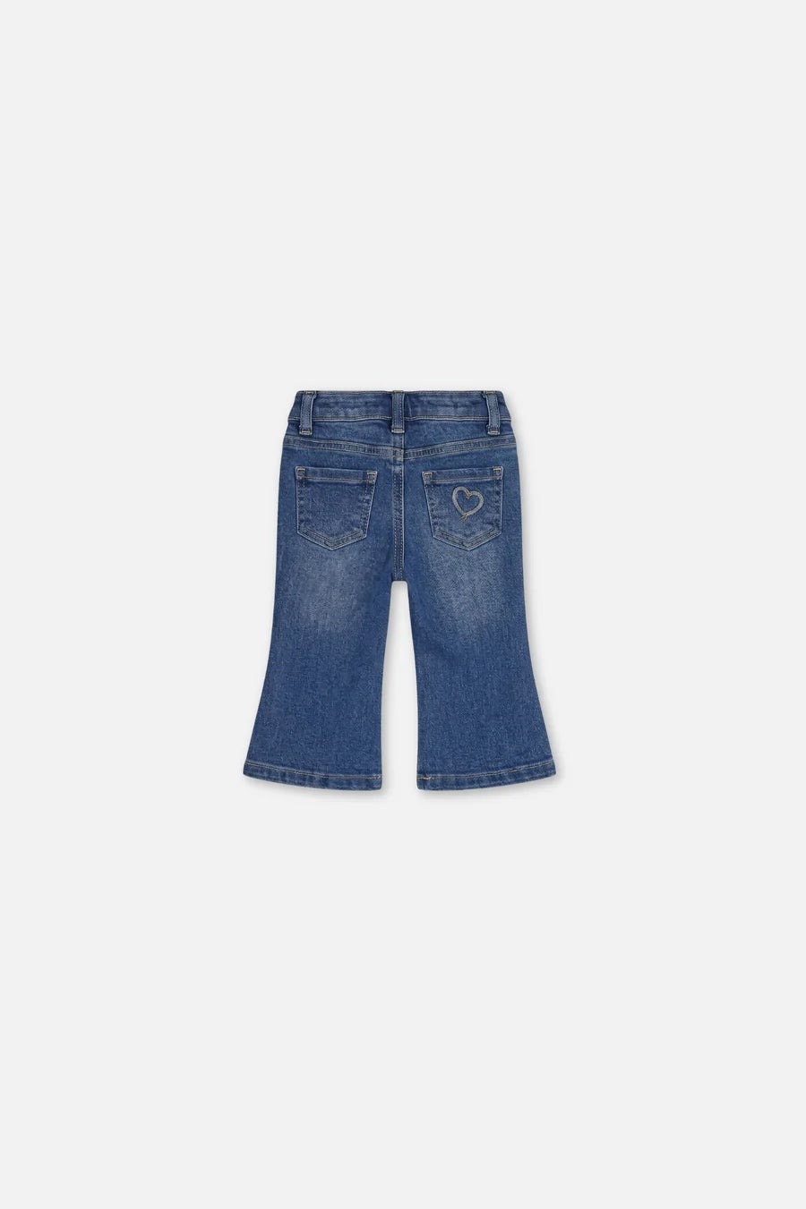 Deux Par Deux Baby Girl Jeans With Embroidery   J20F20B   Navy Denim
