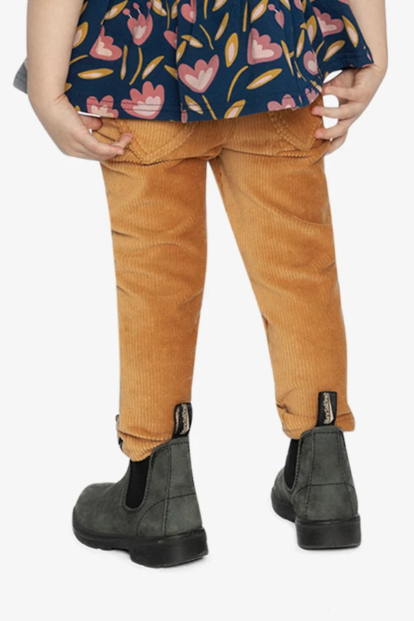 Deux Par Deux Girls Stretch Velour Tregging   J20F21   Amber Gold