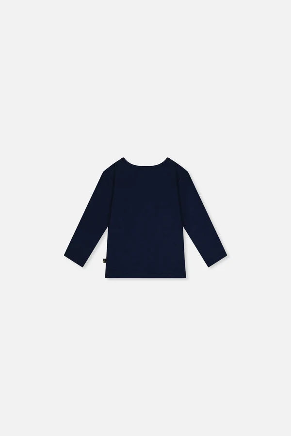 Deux Par Deux Baby Girl Long Sleeve Tee   J20F70B   Black Iris