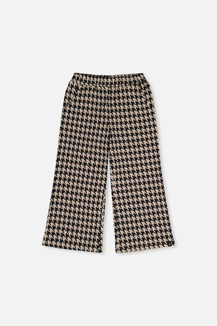 Deux Par Deux Girls Flare Pant   J20H21   Houndstooth Jacquard