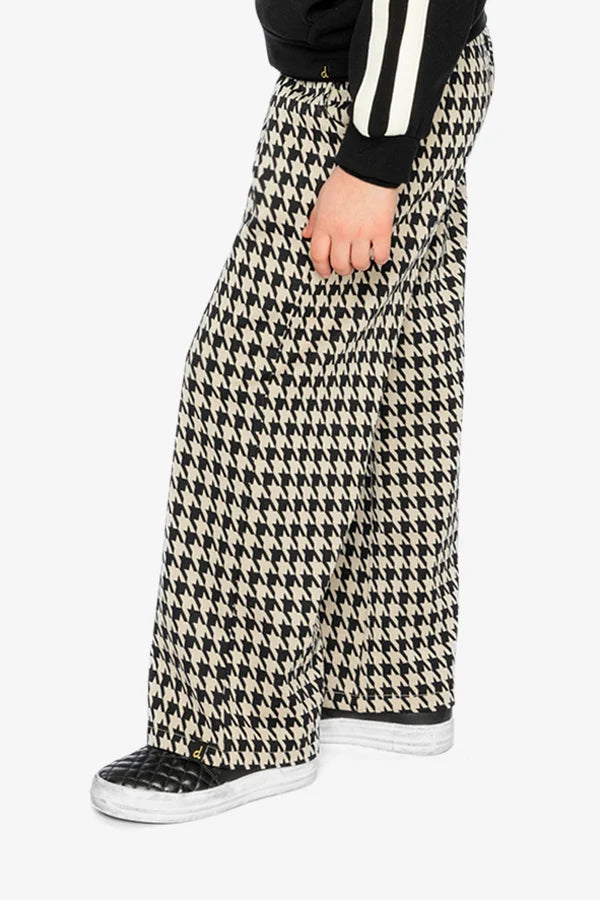 Deux Par Deux Girls Flare Pant   J20H21   Houndstooth Jacquard