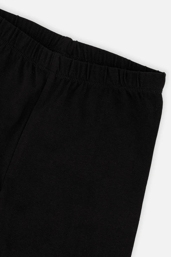 Deux Par Deux Girls Leggings With Heart Detail On Knee   J20H60    Anthracite