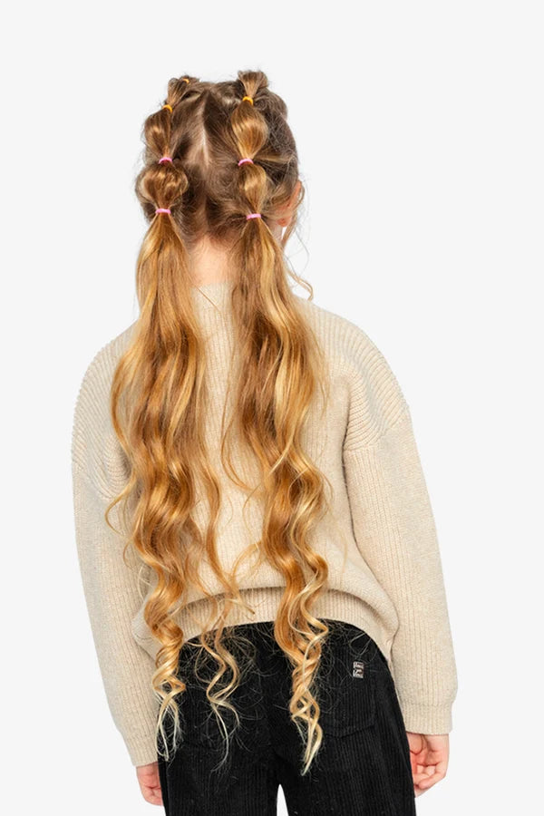 Deux Par Deux Girls Sweater With Bow   J20HT31   Off White