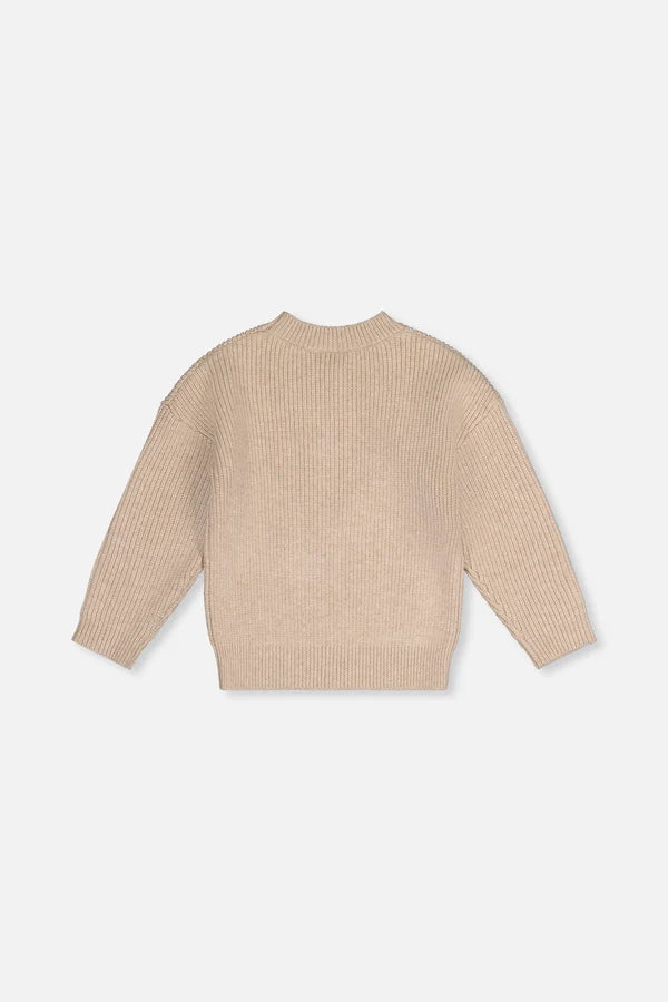 Deux Par Deux Girls Sweater With Bow   J20HT31   Off White