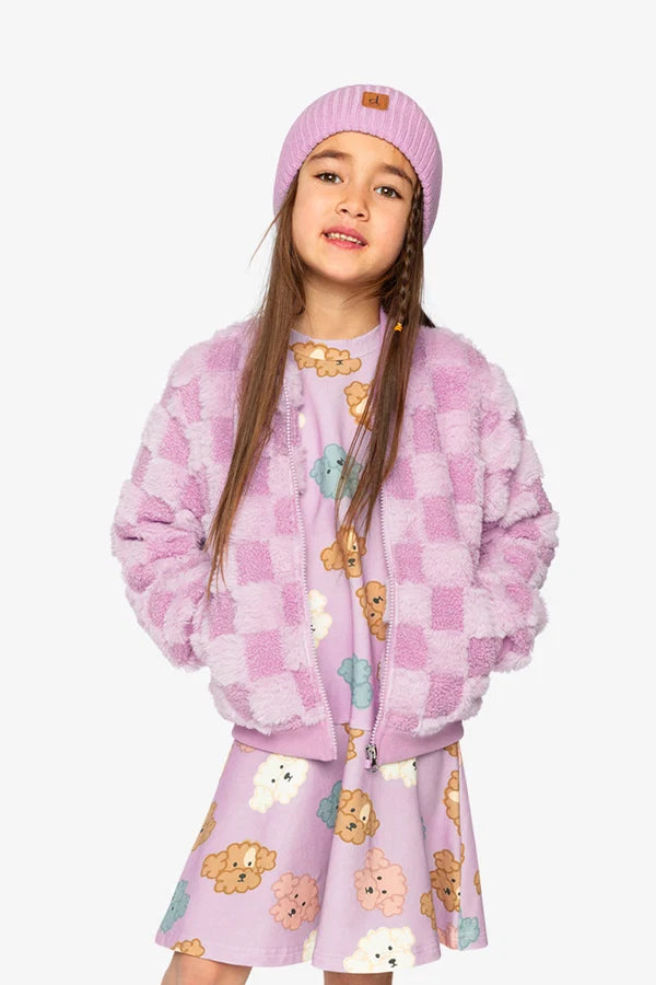 Deux Par Deux Girls Bomber Jacket   J20I50   Orchid Petal