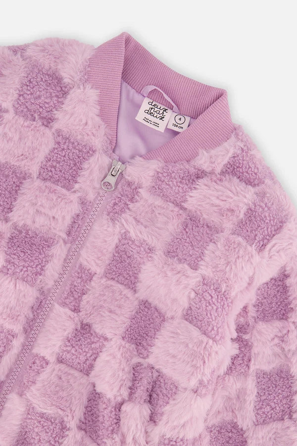 Deux Par Deux Girls Bomber Jacket   J20I50   Orchid Petal
