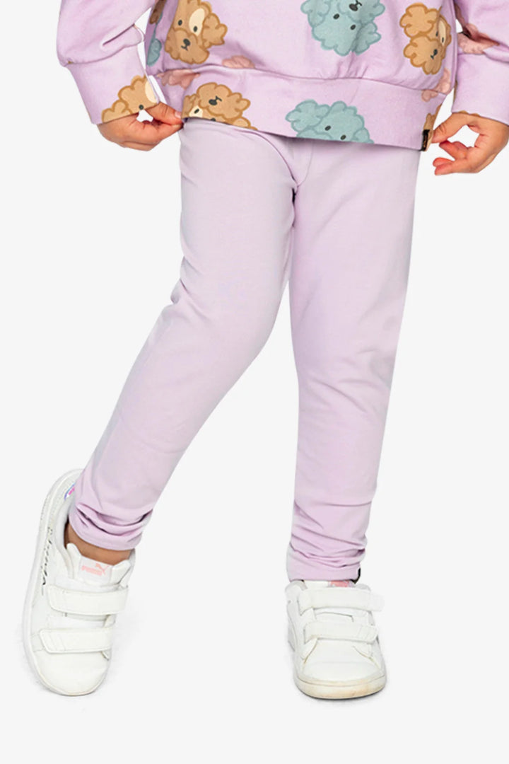 Deux Par Deux Girls Solid Colored Leggings   J20I60   Orchid Petal