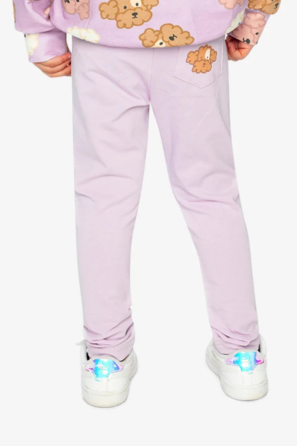 Deux Par Deux Girls Solid Colored Leggings   J20I60   Orchid Petal