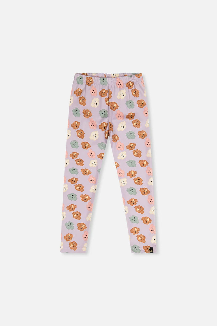 Deux Par Deux Girls Printed Legging   J20I60   Printed Small Poodle