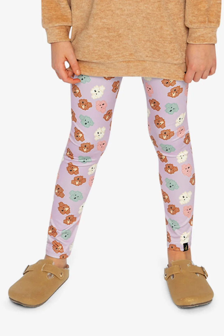 Deux Par Deux Girls Printed Legging   J20I60   Printed Small Poodle