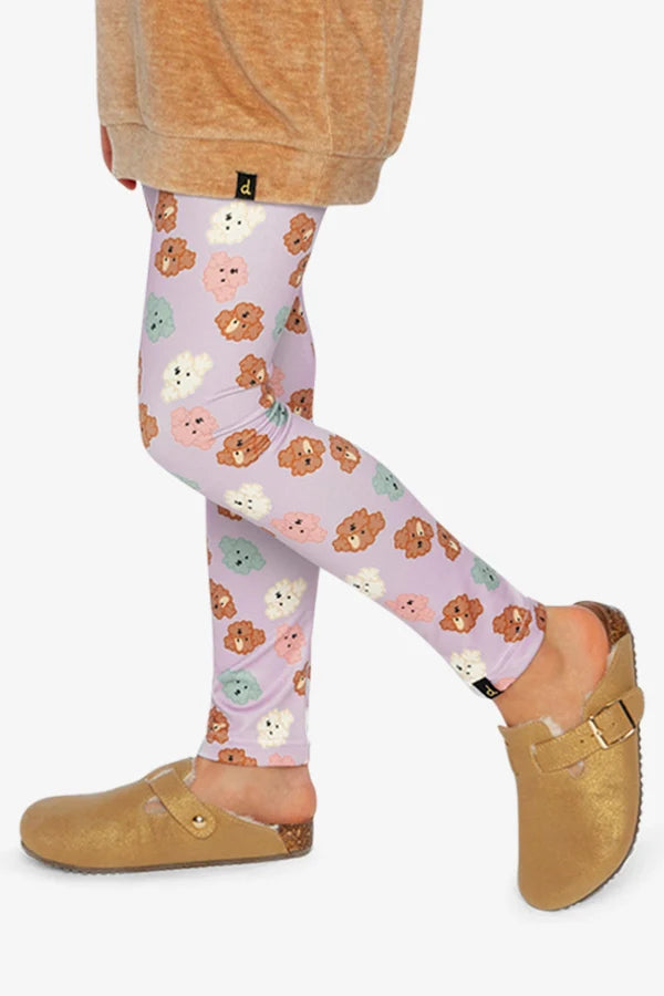 Deux Par Deux Girls Printed Legging   J20I60   Printed Small Poodle