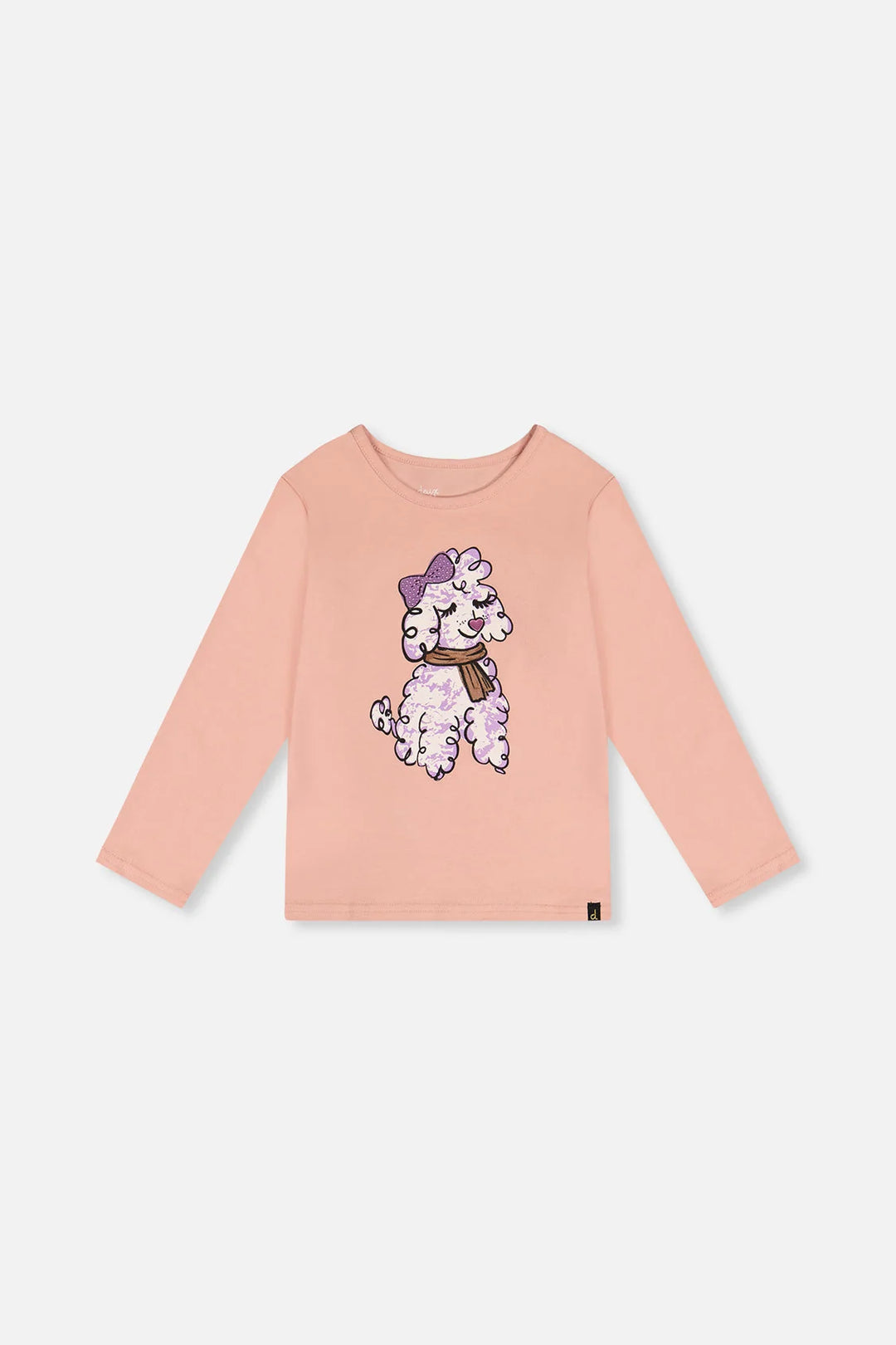 Deux Par Deux Girls Long Sleeve Tee   J20I70   Peach Beige