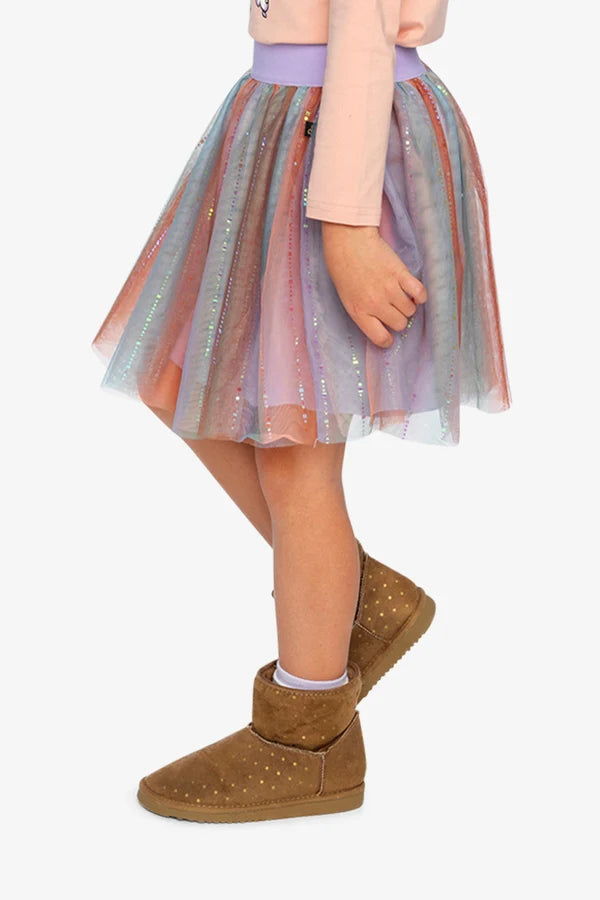 Deux Par Deux Girls Skirt   J20I80   Printed Multi Gradient