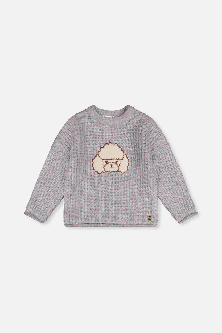 Deux Par Deux Girls Knit Sweater   J20IT33   Jadeite