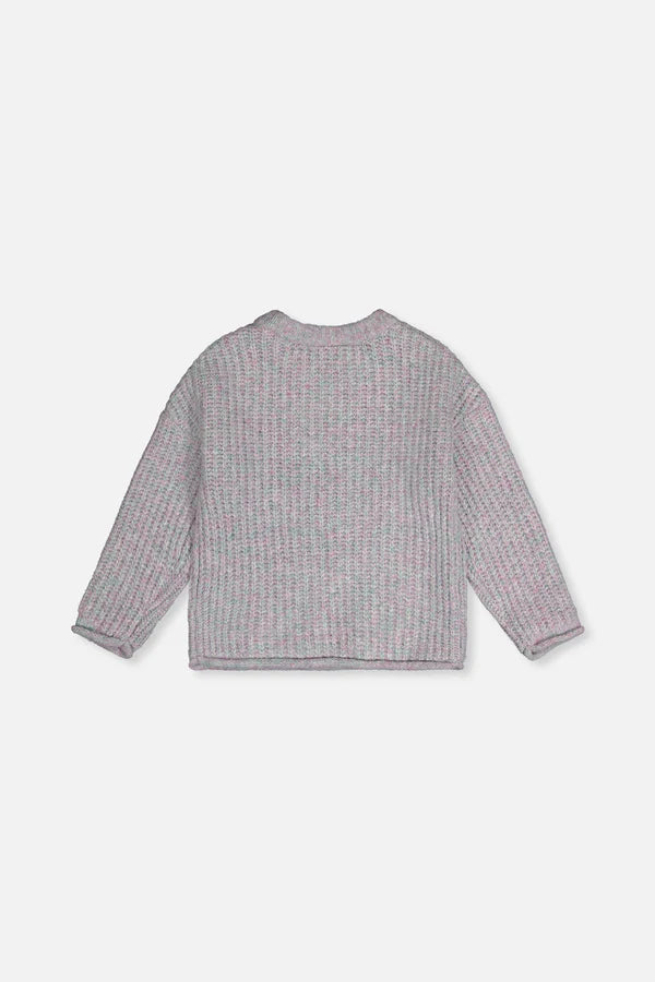 Deux Par Deux Girls Knit Sweater   J20IT33   Jadeite