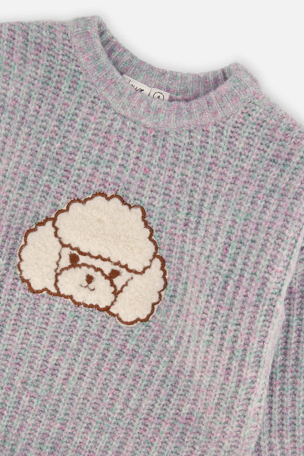 Deux Par Deux Girls Knit Sweater   J20IT33   Jadeite