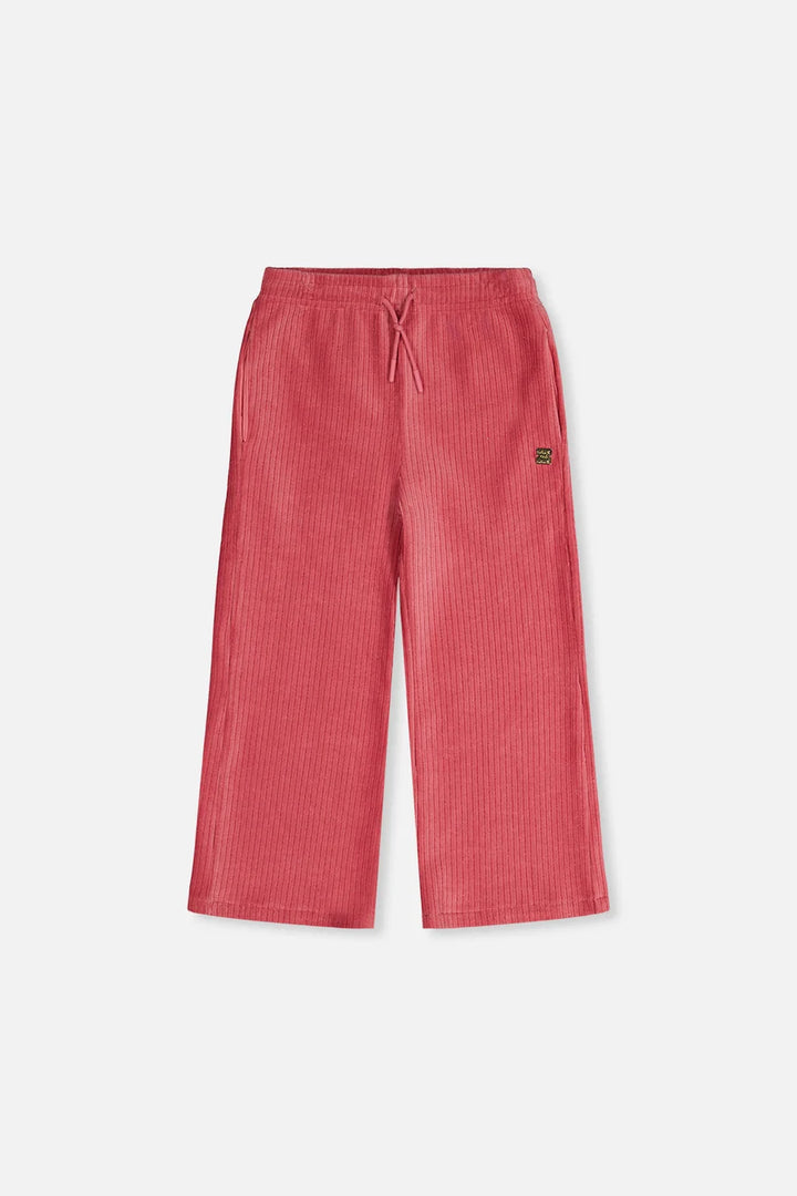 Deux Par Deux Girls Velour Flare Pant   J20K22   Rose Wine