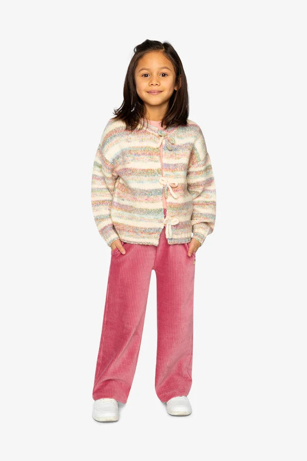 Deux Par Deux Girls Velour Flare Pant   J20K22   Rose Wine