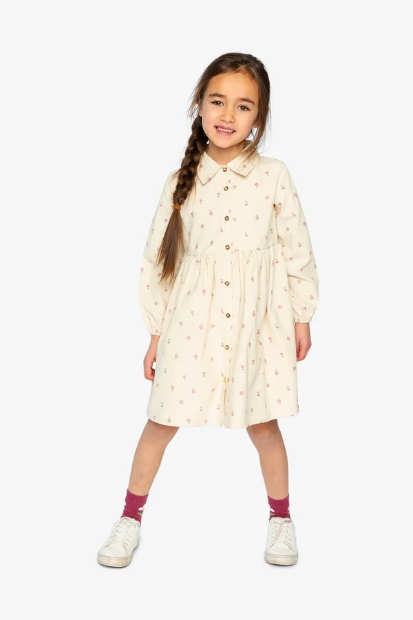 Deux Par Deux Girls Corduroy Dress   J20K86   Prairie Flowers