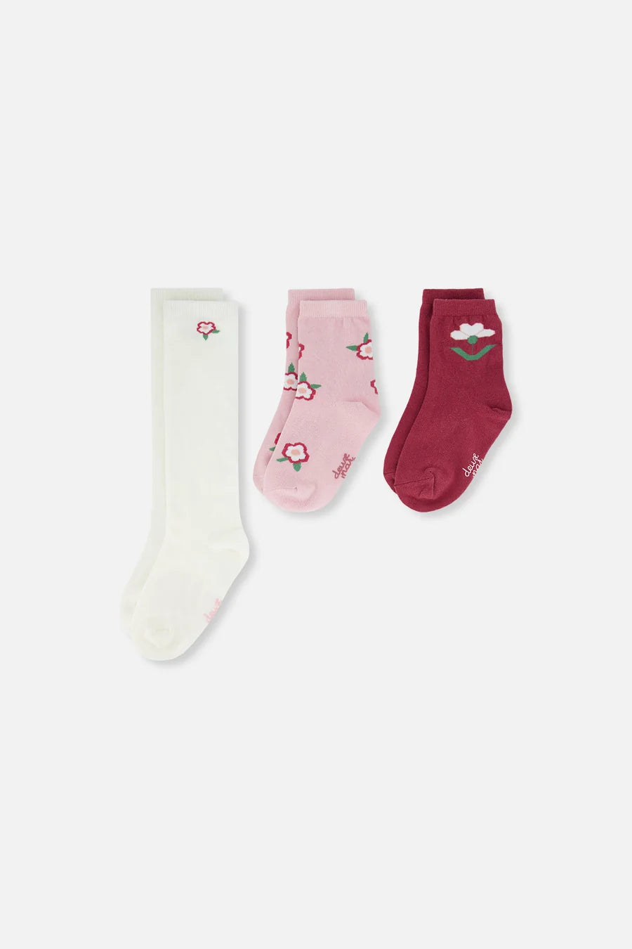 Deux Par Deux Girls Sock Set   J20KS    Off White