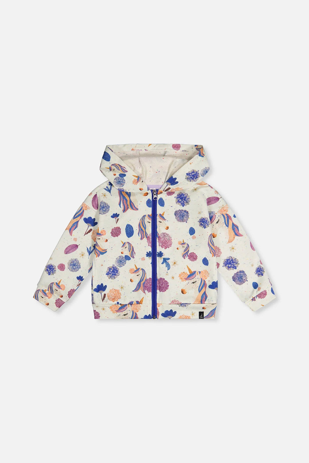 Deux Par Deux Girls Hooded French Terry Cardigan With Zipper   J20L32