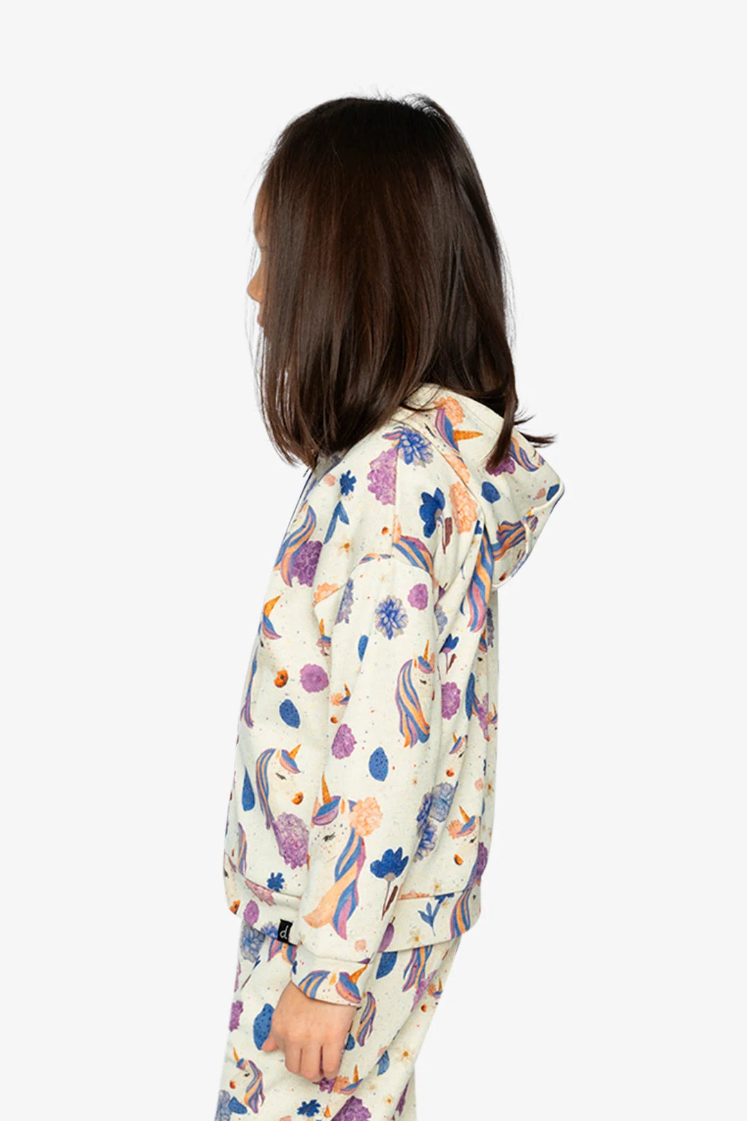 Deux Par Deux Girls Hooded French Terry Cardigan With Zipper   J20L32