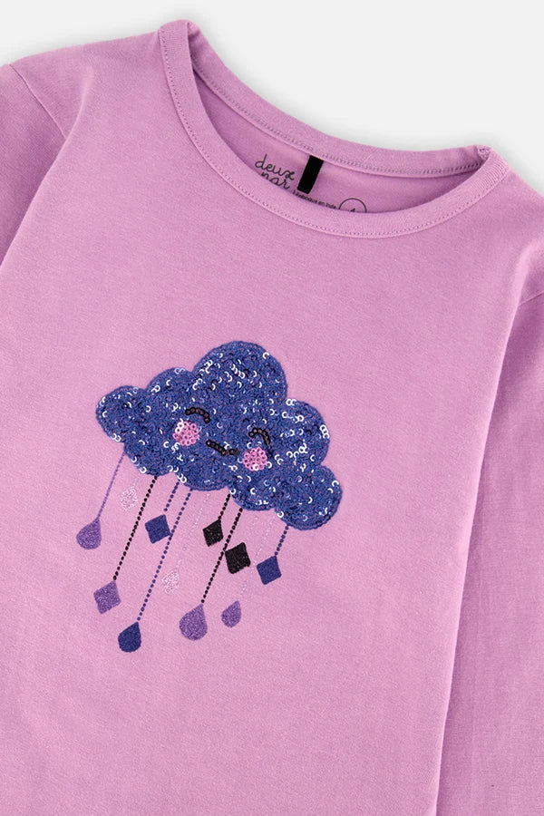 Deux Par Deux Girls Long Sleeve Jersey Tee   J20L70