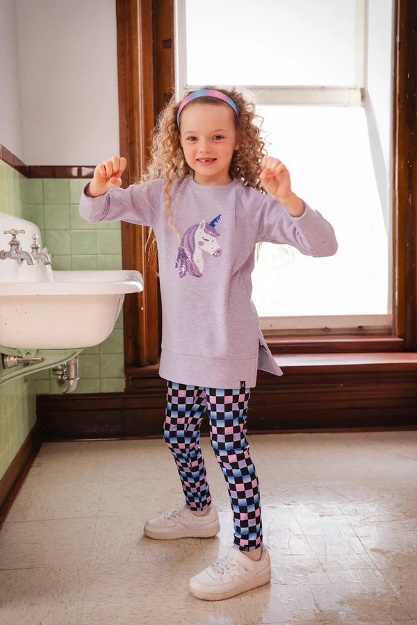 Deux Par Deux Girls Tunic   J20L76   Violet Tulip