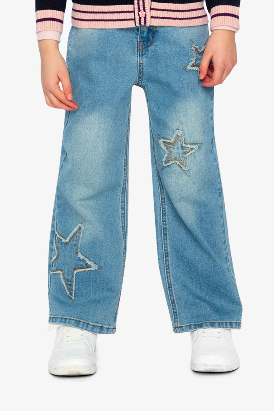 Deux Par Deux Girls Denim Jeans   J20M20   Navy Denim