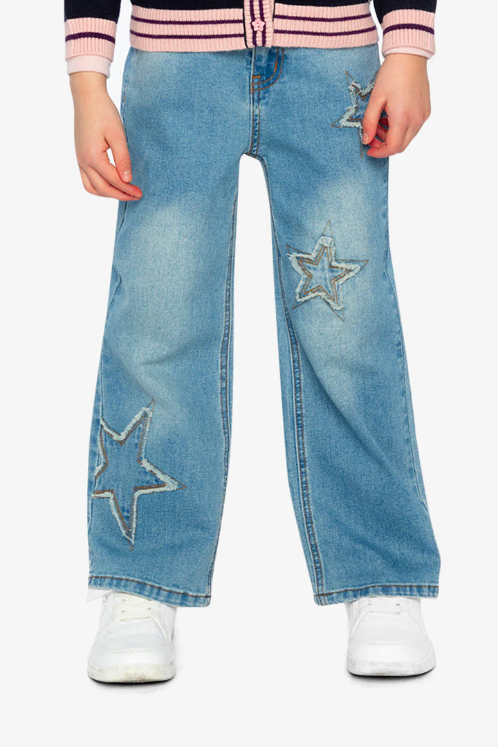 Deux Par Deux Girls Denim Jeans   J20M20   Navy Denim