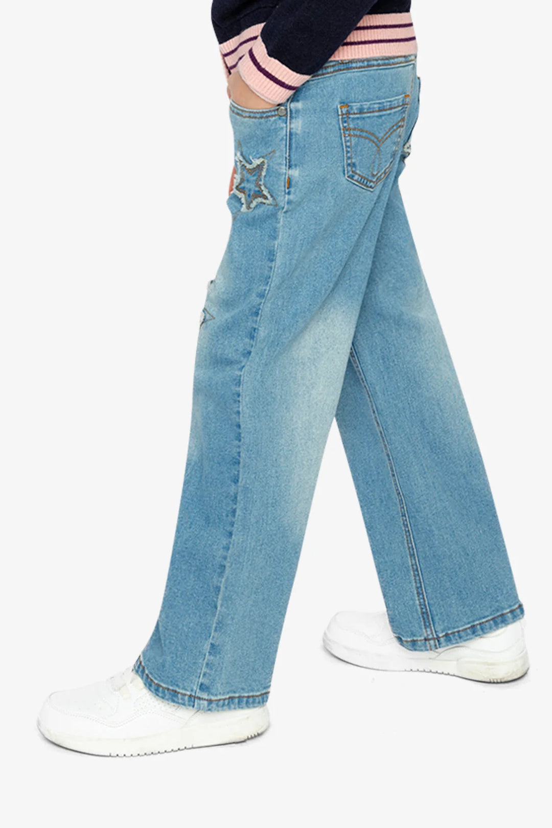 Deux Par Deux Girls Denim Jeans   J20M20   Navy Denim