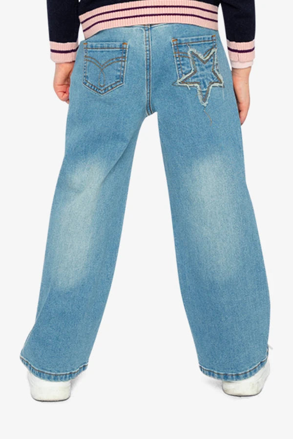 Deux Par Deux Girls Denim Jeans   J20M20   Navy Denim