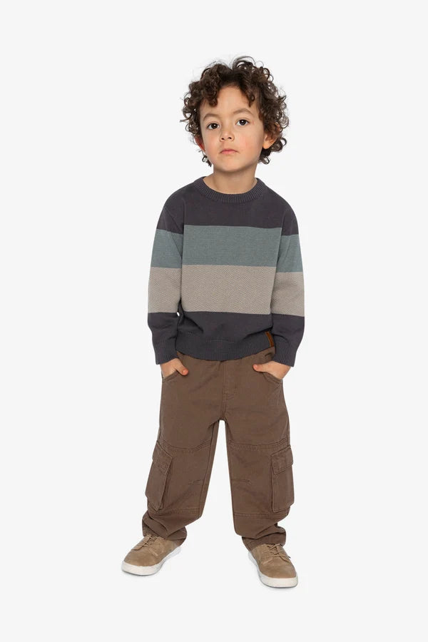Deux Par Deux Boys Knit Sweater    J20OBT30   Anthracite