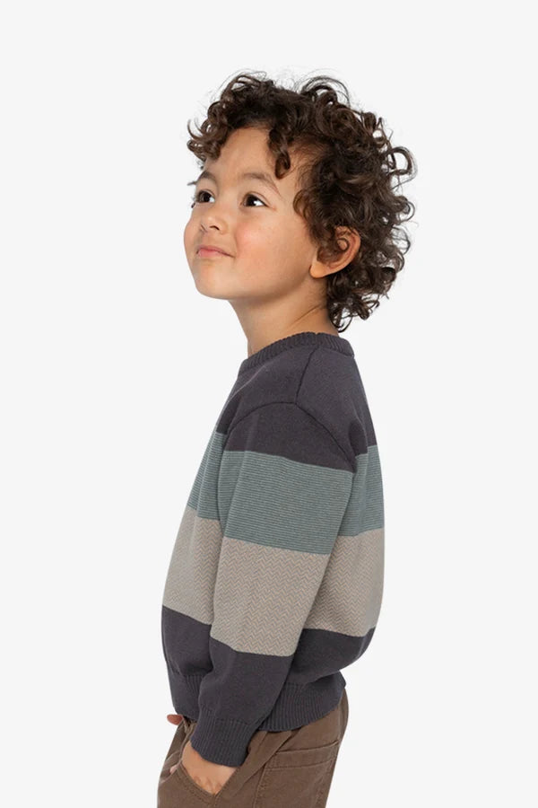 Deux Par Deux Boys Knit Sweater    J20OBT30   Anthracite