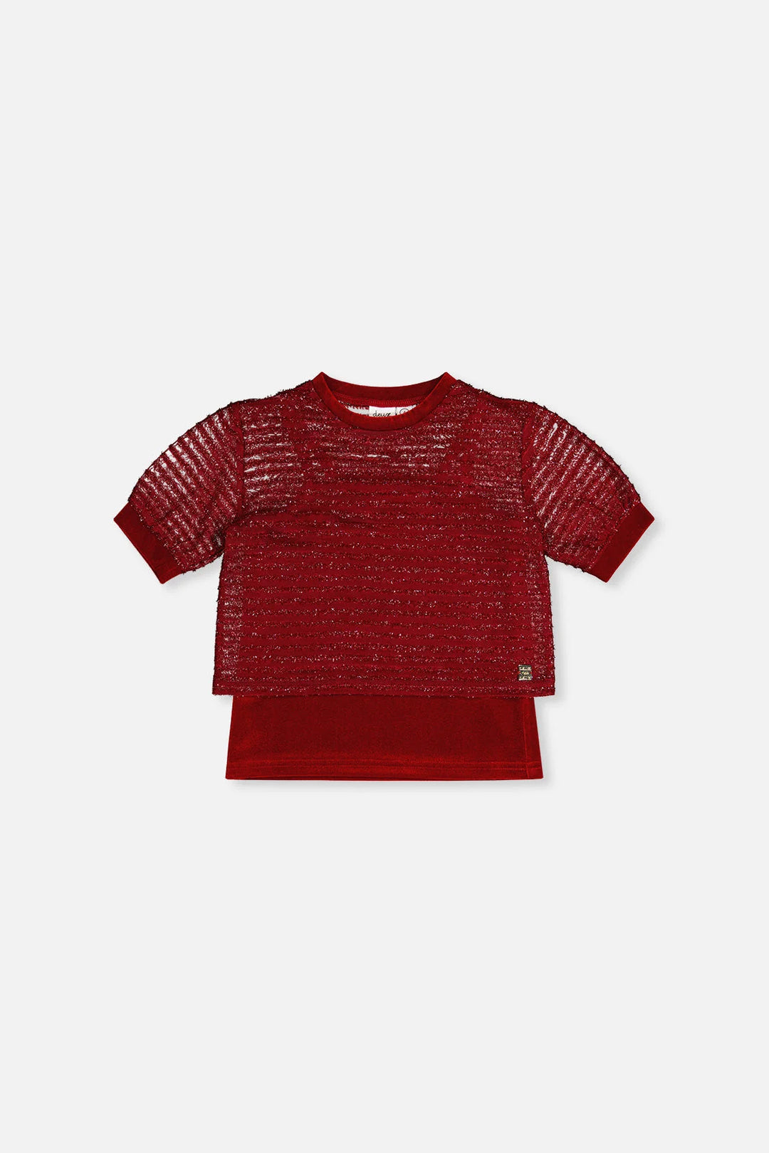 Deux Par Deux Girls Layering Sparkle Top   J20OG70