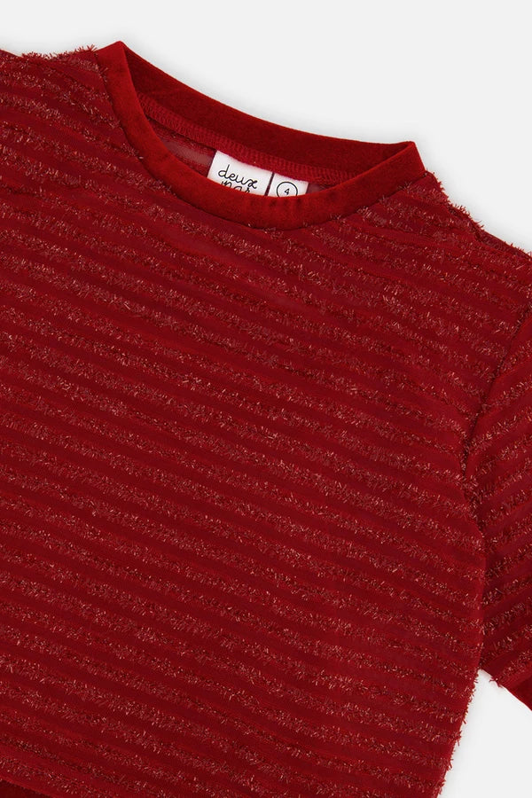 Deux Par Deux Girls Layering Sparkle Top   J20OG70