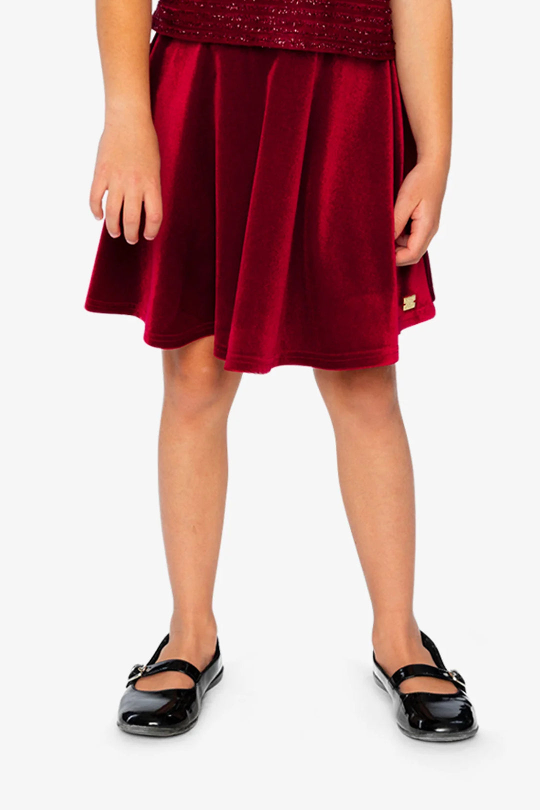 Deux Par Deux Girls Velvet Skirt   J20OG81