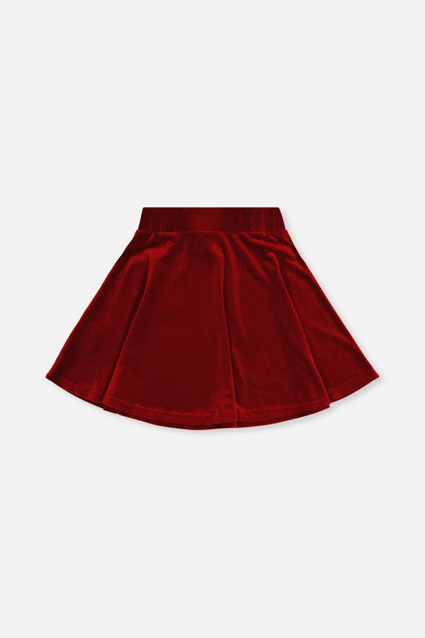 Deux Par Deux Girls Velvet Skirt   J20OG81