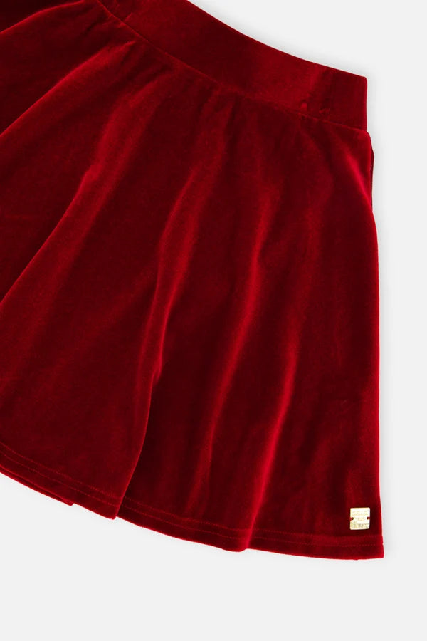 Deux Par Deux Girls Velvet Skirt   J20OG81