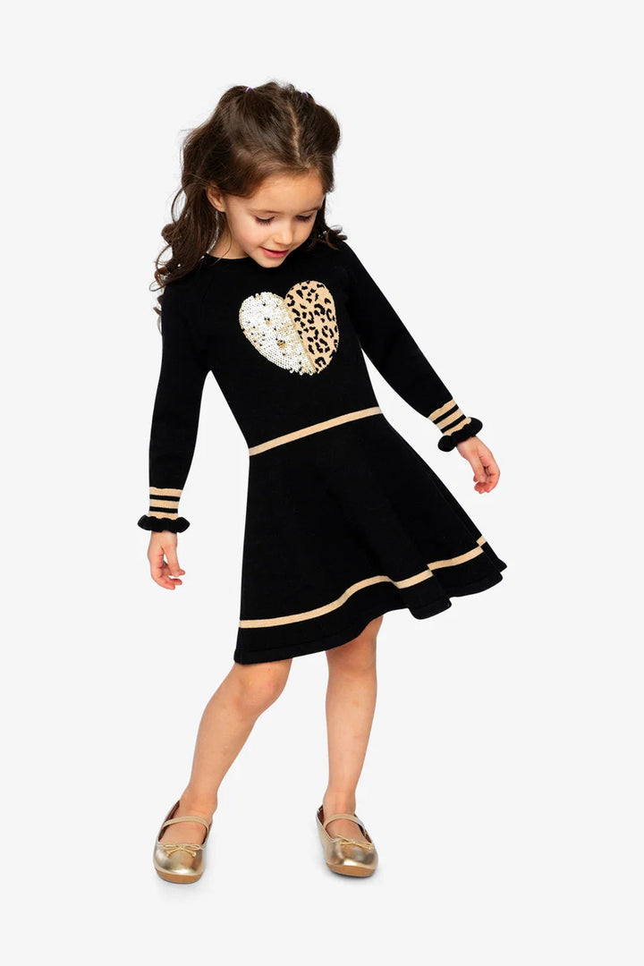 Deux Par Deux Girls Knit Dress   J20OGT91   Anthracite