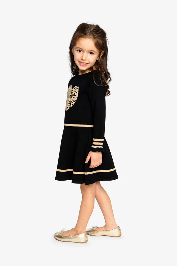 Deux Par Deux Girls Knit Dress   J20OGT91   Anthracite