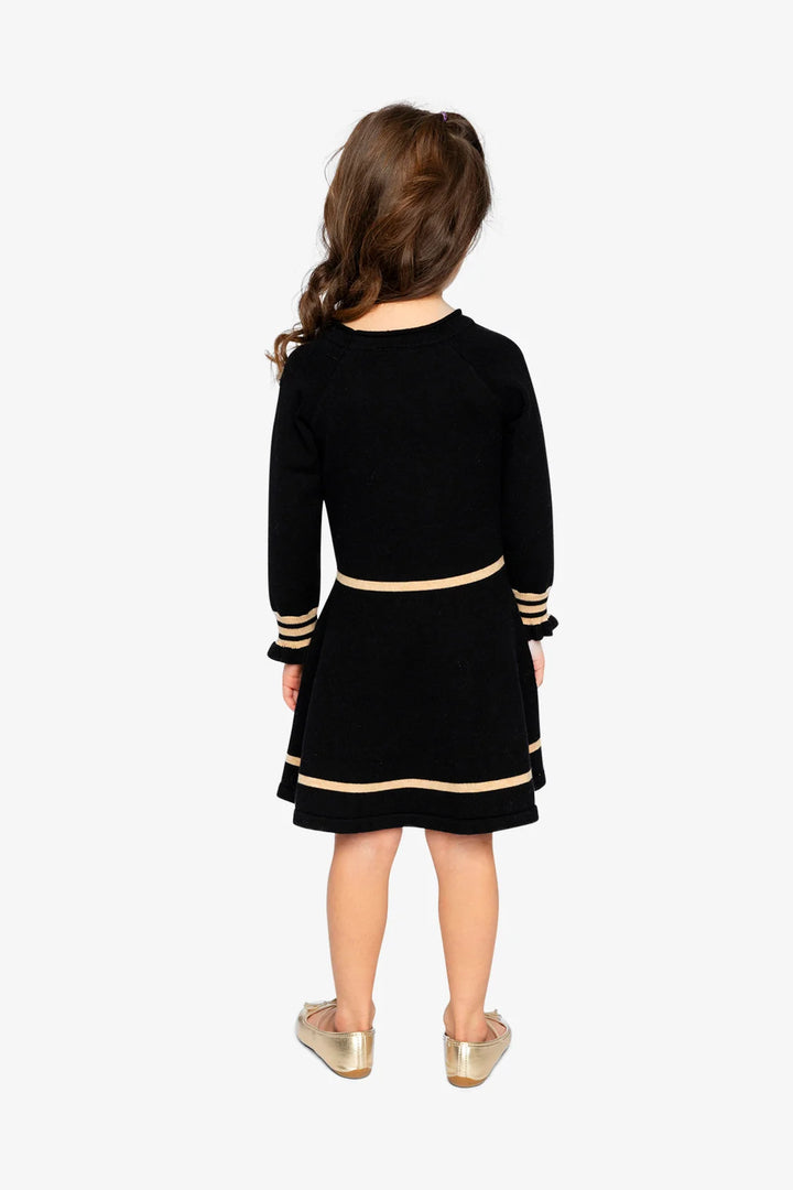 Deux Par Deux Girls Knit Dress   J20OGT91   Anthracite