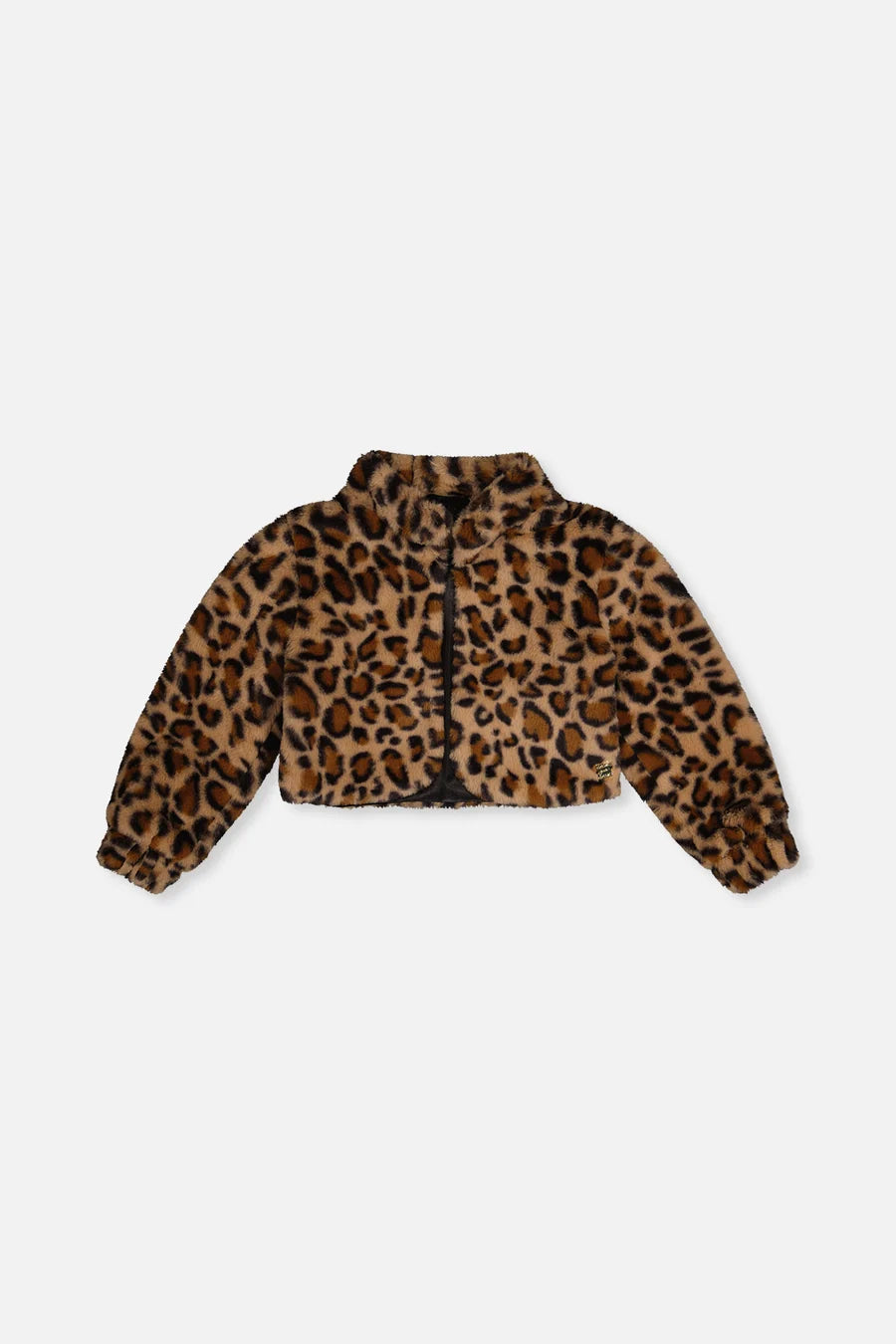 Deux Par Deux Girls Faux Fur Jacket   J20Q50   Brown Leopard Print