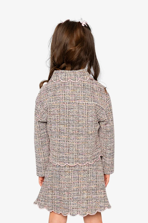 Deux Par Deux Girls Short Jacket   J20Q52   Jacquard Multico