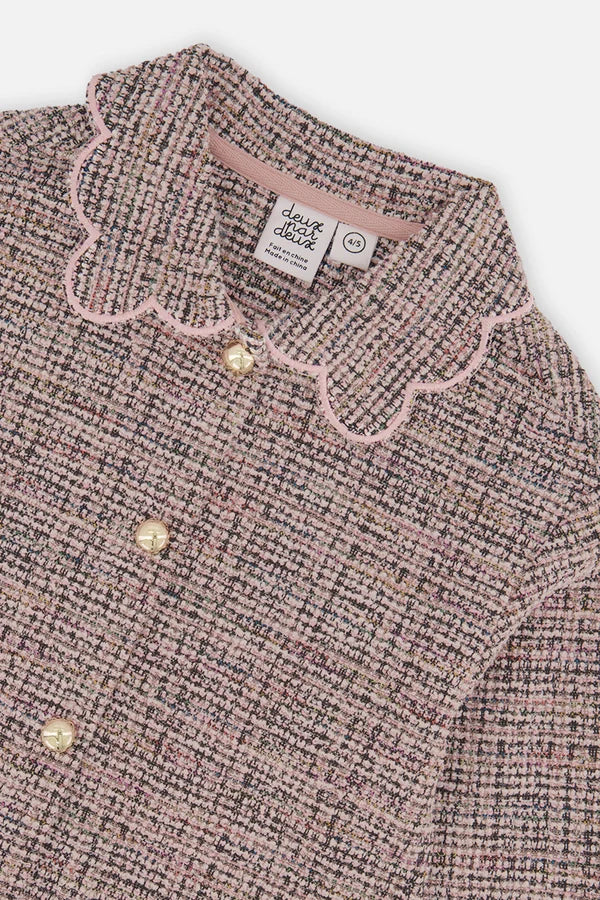 Deux Par Deux Girls Short Jacket   J20Q52   Jacquard Multico