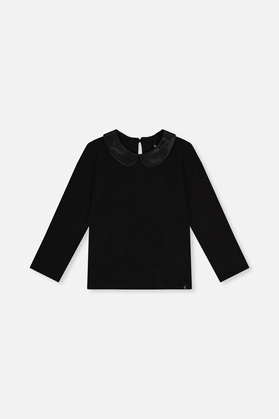 Deux Par Deux Girls Top With Peter Pan Collar   J20Q70    Anthracite